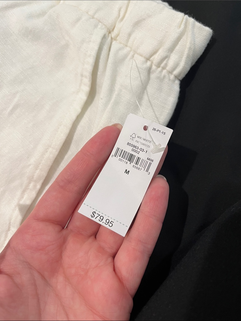 GAP White Linen Wide-Leg Cargo Trousers - Picture 2 of 2